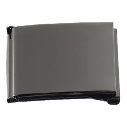 Clamshell Pewter Web Buckle 40 mm